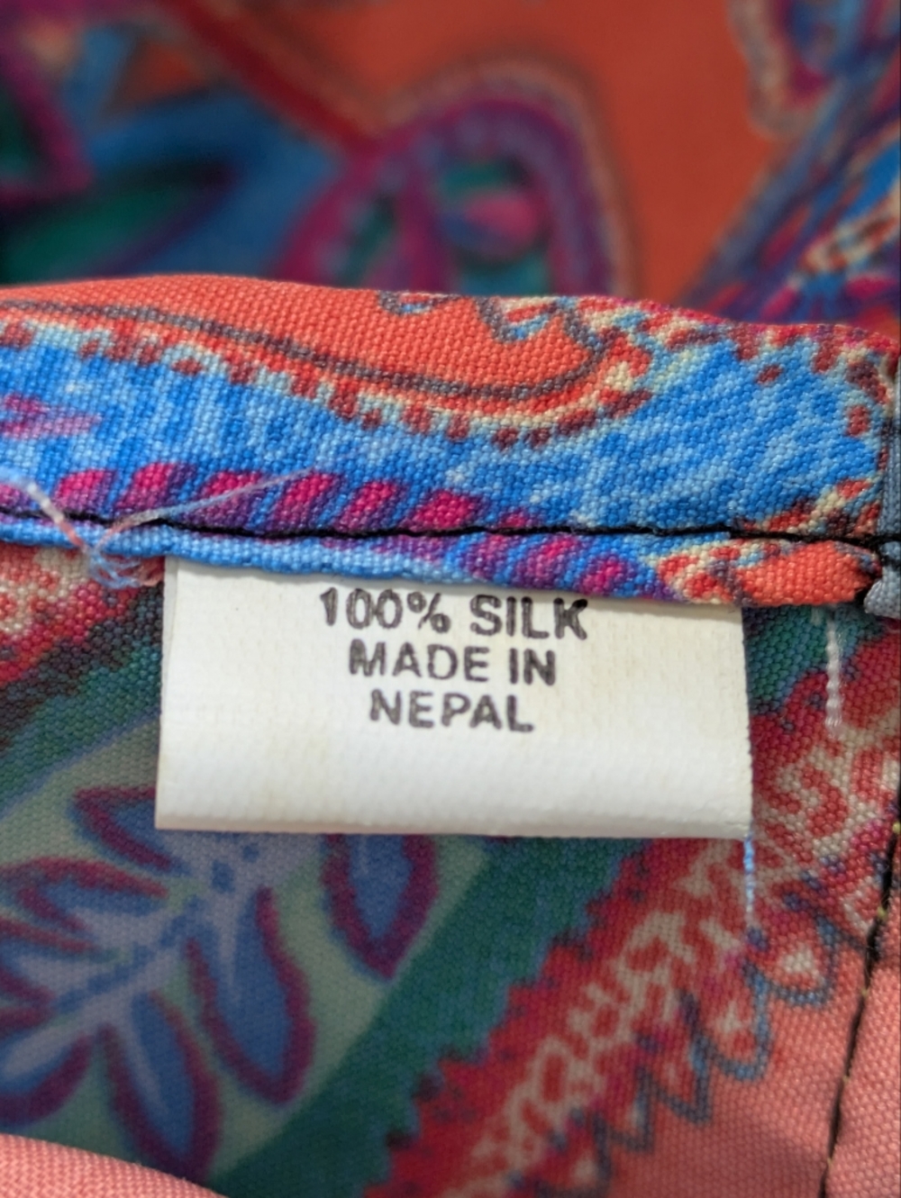Silk Wrap Tie Patchwork Skirt - Picture 6 of 8